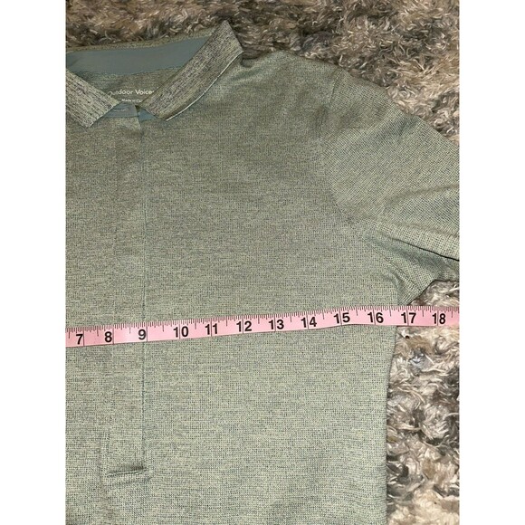Outdoor Voices Womens Player Polo‎ Bodysuit  Blue Green Large Preppy Athletic - Picture 4 of 7
